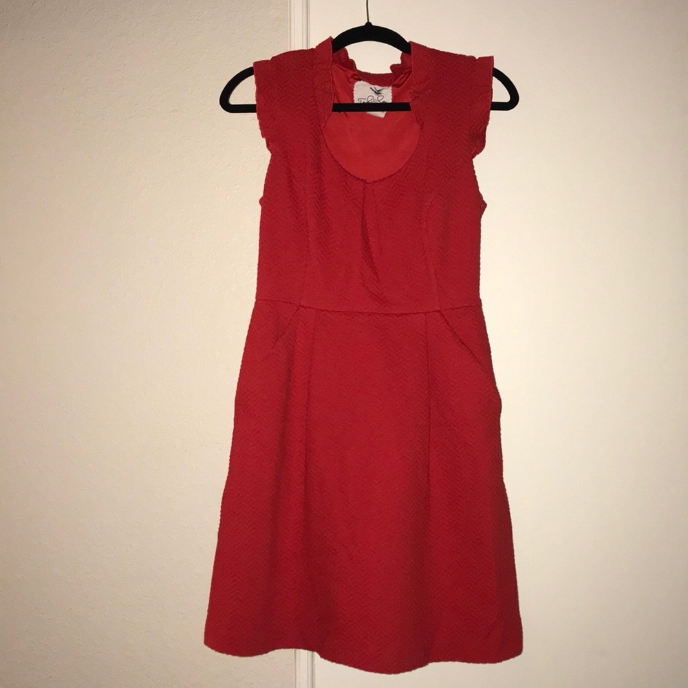 SOLD Anthropologie Red Dress